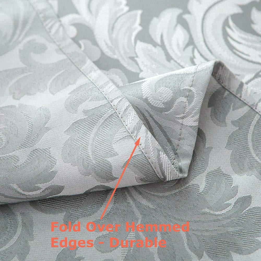 Tektrum Heavy Duty 60 X 120 Inch Rectangular Damask Jacquard Tablecloth Table Cover - Waterproof/Spill Proof/Stain Resistant/Wri